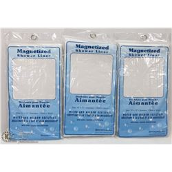 LOT OF 3 MAGNETIZED SHOWER LINER