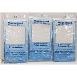 LOT OF 3 MAGNETIZED SHOWER LINER