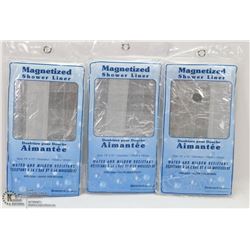 LOT OF 3 MAGNETIZED SHOWER LINER