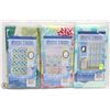 Image 1 : LOT OF 3 SHOWER CURTAINS W/ 12 HOOKS