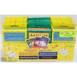 BOX OF 12 MATH FLASH CARDS, ADDITION & SUBTRACTION