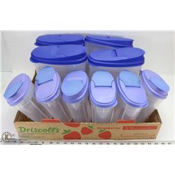 FLAT OF PLASTIC STORAGE CONTAINERS