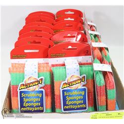 FLAT OF NEW SCRUBBING SPONGES