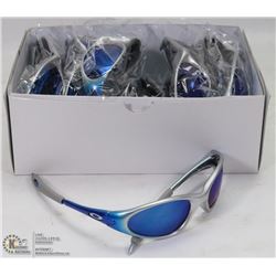 CASE OF OAKLEY REPLICA SUNGLASSES,SILVER WITH BLUE