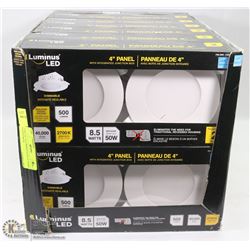 CASE OF 14 LUMINOUS LED 4" PANEL LIGHTS WITH