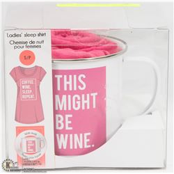 NEW SMALL LADIES SLEEP SHIRT AND MUG