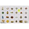 Image 1 : SHEET OF 24PC ALBERTA CITY-TOWN COLLECTOR PINS