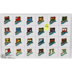 SHEET OF 24PC C.W.G. VICTORIA '94 COLLECTOR PINS