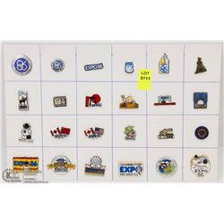 SHEET OF 24PC EXPO 86 COLLECTOR PINS
