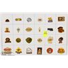Image 1 : SHEET OF 24PC FOOD & DRINK COLLECTOR PINS