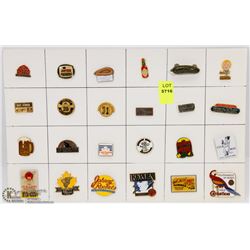 SHEET OF 24PC FOOD & DRINK COLLECTOR PINS