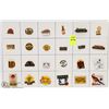 Image 1 : SHEET OF 24PC FOOD & DRINK COLLECTOR PINS