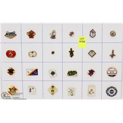 SHEET OF 24PC KNIGHTS OF COLUMBUS COLLECTOR PINS