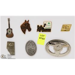 SHEET OF 7PC LORAM COLLECTOR PINS