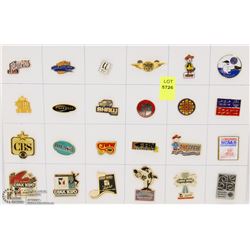 SHEET OF 24PC MEDIA COLLECTOR PINS