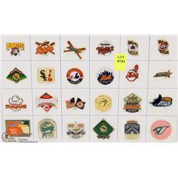 SHEET OF 24PC M.L.B. COLLECTOR PINS