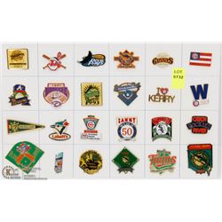 SHEET OF 24PC M.L.B. COLLECTOR PINS