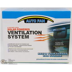 NEW AUTO FAN - SOLAR POWERED VENTILATION SYSTEM