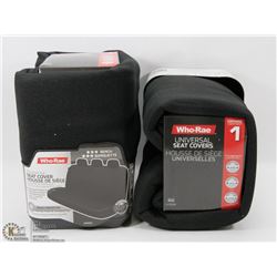 PAIR OF UNIVERSAL SEAT COVERS (BLACK)