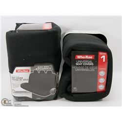 PAIR OF UNIVERSAL SEAT COVERS (BLACK)