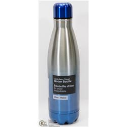 NEW 750ML STAINLESS STEEL WATER BOTTLE (BLUE)