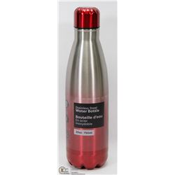 NEW 750ML STAINLESS STEEL WATER BOTTLE (RED)