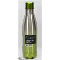 NEW 750ML STAINLESS STEEL WATER BOTTLE (GREEN)