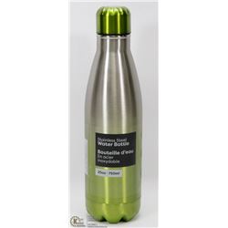 NEW 750ML STAINLESS STEEL WATER BOTTLE (GREEN)