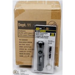 CASE OF 6PC 6-LED FLASHLIGHT W/ LASER