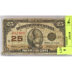 1923 CANADIAN SHINPLASTER.