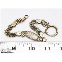 HEAVY LINK 10" GOLD FILLED POCKET WATCH CHAIN ONLY