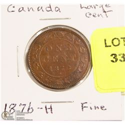 1876-H CANADA LARGE CENT