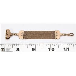 GOLD FILLED FINE MESH STYLE WATCH FOB CHAIN WITH