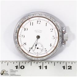 WALTHAM 18 SIZE POCKET WATCH 17 JEWELS, GRADE P.S.
