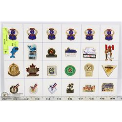 24 VARIETY NO. 6  COLLECTOR PINS