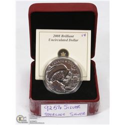 2008 STERLING SILVER QUEBEC CITY COIN 1608/2008