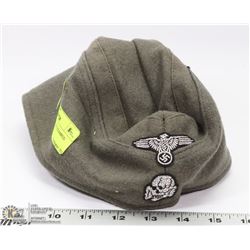 NAZI SS VINTAGE HAT STAMPED  BERLIN SS INSIDE