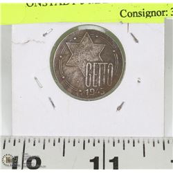 NAZI JEWISH GETTO LITZMONSTADT 5 MARK COIN