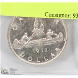 1953 CANADIAN SILVER DOLLAR