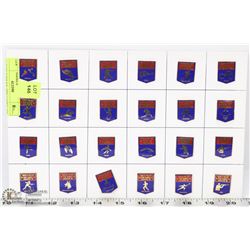 24 WORLD POLICE, FIRE GAMES 1989 COLLECTOR PINS