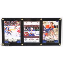 3 CONNOR MCDAVID HOCKEY CARDS.