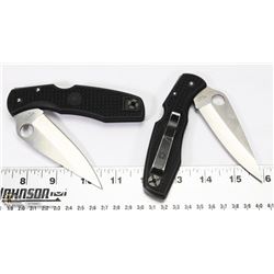 SET OF 2 SPYDER ENDURA  CLIP IT  KNIVES