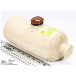 ANTIQUE FOOT WARMER, CRACKED AND REPAIRED