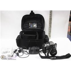 CANON EOS DIGITAL REBEL CAMERA  HAS 2 ZOOM LENSES