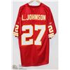 Image 2 : NFL  AUTHENTIC REEBOK RED XL JERSEY #27