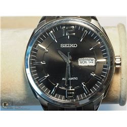 7) SEIKO WATER RESISTANT AUTOMATIC SILVER &BLACK