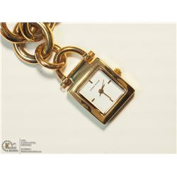 12) ANNE KLEIN GOLD PLATED CHAINED WATCH