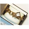 Image 4 : 12) ANNE KLEIN GOLD PLATED CHAINED WATCH