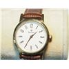 Image 1 : 19) BULOVA WATER RESISTANT GENUINE LEATHER WATCH