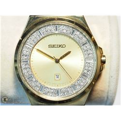 20) SEIKO GOLD PLATED WATER RESISTANT CRYSTAL